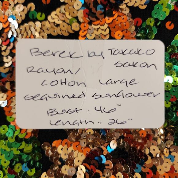 The Collective Works of Berek 2 by Takako Sakon Black w/ Sequin Sunflower Large - Picture 5 of 5